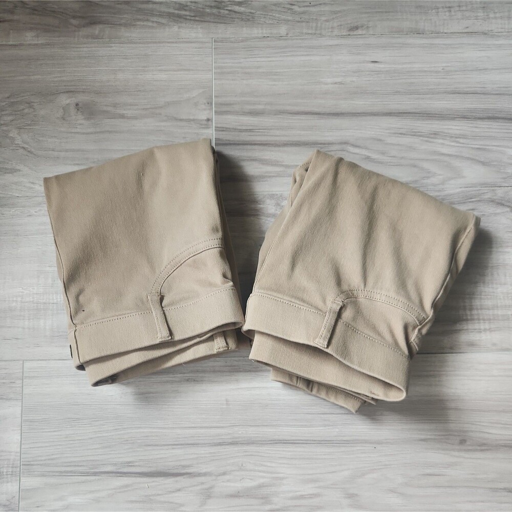 TIME AND TRU Women's Khaki Hi-rise Denim Pull-on Jegging Pants S(4-6) Stretch